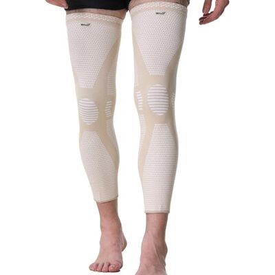 NEOtech Care Genouillère longue en fibre de bambou Élastique, respirante Compression moyenne (Couleur beige, Taille XL, 1 Paire) - Publicité NEOtech Care Genouillère longue en fibre de bambou Élastique, respirante Compression moyenne (Couleur beige, Taille XL, 1 Paire) - Publicité