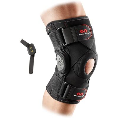 McDavid 429X Genouillère articulée à Double charnière articulée avec Strap croisé Concu pour Faire du Sports Noir - Publicité McDavid 429X Genouillère articulée à Double charnière articulée avec Strap croisé Concu pour Faire du Sports Noir - Publicité