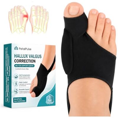 PetalPulse 1 Paire Chaussettes Hallux Valgus, Séparateur Dorteil Pour Gros Orteil, Coussin En Silicone Et Tissu Extensible, Protection Et Maintien Pour Femmes Et Hommes - Publicité PetalPulse 1 Paire Chaussettes Hallux Valgus, Séparateur Dorteil Pour Gros Orteil, Coussin En Silicone Et Tissu Extensible, Protection Et Maintien Pour Femmes Et Hommes - Publicité