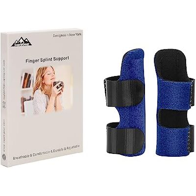 supregear Attelles de Doigt, Lot de 2 Attelles de Doigt Réglables et Réutilisables avec Barre en Aluminium Amovible pour Index/Moyen/Anneau/Auriculaire (Bleu) - Publicité supregear Attelles de Doigt, Lot de 2 Attelles de Doigt Réglables et Réutilisables avec Barre en Aluminium Amovible pour Index/Moyen/Anneau/Auriculaire (Bleu) - Publicité