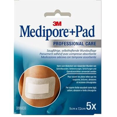 3M MEDIPORE + Pad Med 10 x 15 cm 5pz - Publicité 3M MEDIPORE + Pad Med 10 x 15 cm 5pz - Publicité