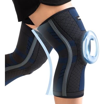 CAMBIVO Genouillère avec Stabilisateurs Latéraux et Coussin en Gel Rotulien - Publicité CAMBIVO Genouillère avec Stabilisateurs Latéraux et Coussin en Gel Rotulien - Publicité