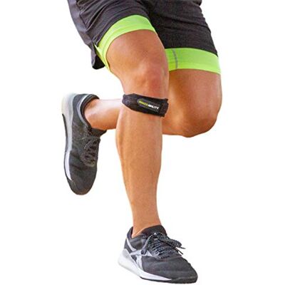 BraceAbility Sangle de rotule Bande de genou réglable pour les coureurs/cavaliers genou, tendinite rotulienne, basket-ball, randonnée, football, volley-ball (moyen) - Publicité BraceAbility Sangle de rotule Bande de genou réglable pour les coureurs/cavaliers genou, tendinite rotulienne, basket-ball, randonnée, football, volley-ball (moyen) - Publicité