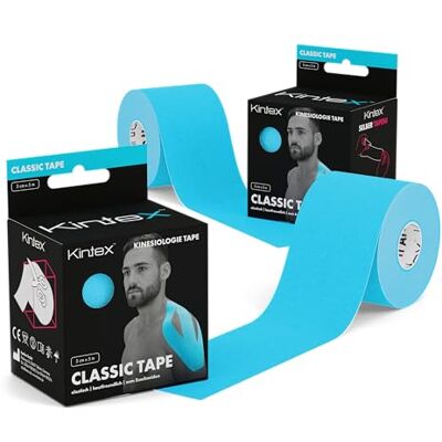 Kintex Bande Kinésiologie Tape Classic, 5 cm x 5 m, Bande de Kinésiologie Hypoallergénique et Résistante à l’eau, Bande Physiothérapeutique, Bande Médicale, Sport et Physiothérapie, Lot de 2 - Publicité Kintex Bande Kinésiologie Tape Classic, 5 cm x 5 m, Bande de Kinésiologie Hypoallergénique et Résistante à l’eau, Bande Physiothérapeutique, Bande Médicale, Sport et Physiothérapie, Lot de 2 - Publicité