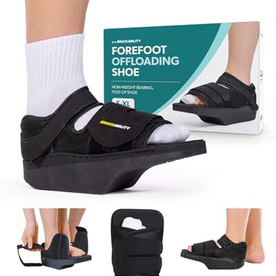 BraceAbility Orthowedge Forefoot Off-Loading Healing Shoe Non-Weight Bearing Medical Boot for Diabetic Foot Ulcer Protection, Mallet or Hammer Toe Surgery (Medium) - Publicité BraceAbility Orthowedge Forefoot Off-Loading Healing Shoe Non-Weight Bearing Medical Boot for Diabetic Foot Ulcer Protection, Mallet or Hammer Toe Surgery (Medium) - Publicité