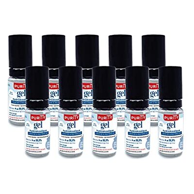 Purity Pack de 10 Mini-flacons de 10ml Gel Hydroalcoolique 703 Parfum Fleur de Lin - Publicité Purity Pack de 10 Mini-flacons de 10ml Gel Hydroalcoolique 703 Parfum Fleur de Lin - Publicité