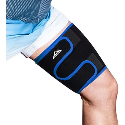 supregear Support de Cuisse, Manchon de Compression Réglable en Néoprène pour Ischio-Jambiers Quad Wrap Respirant Antidérapant Haut de Jambe Brace Plus Mince pour Femmes Hommes, Bleu - Publicité supregear Support de Cuisse, Manchon de Compression Réglable en Néoprène pour Ischio-Jambiers Quad Wrap Respirant Antidérapant Haut de Jambe Brace Plus Mince pour Femmes Hommes, Bleu - Publicité