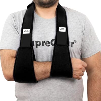 supregear Écharpe d'Immobilisation Épaule et Bras, Léger et Confortable, Support pour Blessures, Fractures, Entorses, Luxations, Gauche/Droite, Homme et Femme, Noir - Publicité supregear Écharpe d'Immobilisation Épaule et Bras, Léger et Confortable, Support pour Blessures, Fractures, Entorses, Luxations, Gauche/Droite, Homme et Femme, Noir - Publicité