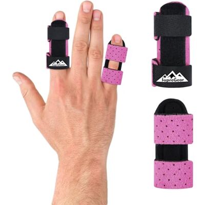 supregear Attelles de Doigt, Lot de 2 Universelles pour Redresser et Soutenir les Doigts Cassés, pour Majeur, Index, Annulaire et Auriculaire, Rose - Publicité supregear Attelles de Doigt, Lot de 2 Universelles pour Redresser et Soutenir les Doigts Cassés, pour Majeur, Index, Annulaire et Auriculaire, Rose - Publicité