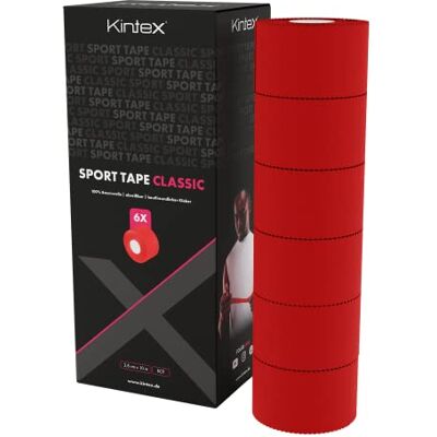 Kintex 6 Rouleaux de Sporttape, 3,8 cm x 10 m, Non élastique, Ruban Adhésif Sport, pour la Fixation et la stabilisation des articulations - Publicité Kintex 6 Rouleaux de Sporttape, 3,8 cm x 10 m, Non élastique, Ruban Adhésif Sport, pour la Fixation et la stabilisation des articulations - Publicité