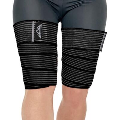 supregear 2 Pièces Bandes de Compression pour Ischio-Jambiers et Cuisses, Attelles Ajustables pour Entorses Musculaires, Bandages Élastiques pour Genou Mollet Bras Jambe, Unisexe, 150 cm, Noir - Publicité supregear 2 Pièces Bandes de Compression pour Ischio-Jambiers et Cuisses, Attelles Ajustables pour Entorses Musculaires, Bandages Élastiques pour Genou Mollet Bras Jambe, Unisexe, 150 cm, Noir - Publicité