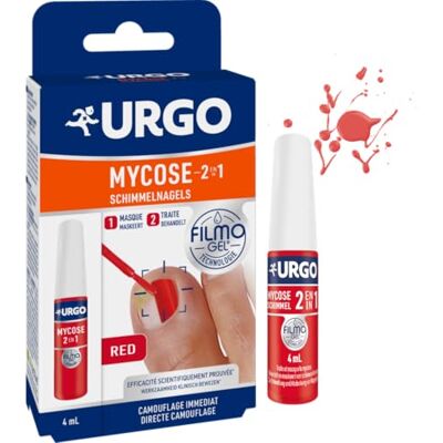 Urgo Filmogel Mycose 2 en 1 Red Ongles des pieds Vernis soin ongles 4ml - Publicité Urgo Filmogel Mycose 2 en 1 Red Ongles des pieds Vernis soin ongles 4ml - Publicité