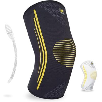 Bracoo Genouillères de Compression, Renforts Latéraux, Homme et Femme, Soulagement de la Douleur, Arthrose, Ménisque, Sport et Running, KE92 (Noir, XL) - Publicité Bracoo Genouillères de Compression, Renforts Latéraux, Homme et Femme, Soulagement de la Douleur, Arthrose, Ménisque, Sport et Running, KE92 (Noir, XL) - Publicité