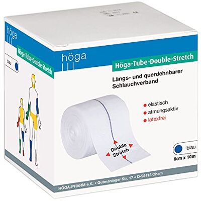 Höga Pharm Tube-Double-Stretch Bande de tuyau extensible extensible Bleu 8 cm x 10 m - Publicité Höga Pharm Tube-Double-Stretch Bande de tuyau extensible extensible Bleu 8 cm x 10 m - Publicité