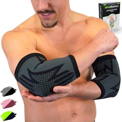 Feel Recovery 2 Pack Coudières Homme et Femme Manchon de Compression pour Coude de Tennis, Coude de Golfeur et Gymnase Coudière pour Tendinite, Soulagement des Douleurs Articulaires Respirant et Antidérapant - Publicité Feel Recovery 2 Pack Coudières Homme et Femme Manchon de Compression pour Coude de Tennis, Coude de Golfeur et Gymnase Coudière pour Tendinite, Soulagement des Douleurs Articulaires Respirant et Antidérapant - Publicité