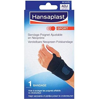 Elastoplast Hansaplast Sport Lot de 2 bracelets réglables en néoprène Noir - Publicité Elastoplast Hansaplast Sport Lot de 2 bracelets réglables en néoprène Noir - Publicité