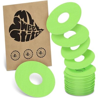 MySweetStitch 25 x Freestyle Libre 3 pansement Rond, Ringpatch Ø 60 mm, intérieur Ø 20 mm, protection capteur, imperméable, respirant, doux pour la peau, Fabriqué en Allemagne, Vert - Publicité MySweetStitch 25 x Freestyle Libre 3 pansement Rond, Ringpatch Ø 60 mm, intérieur Ø 20 mm, protection capteur, imperméable, respirant, doux pour la peau, Fabriqué en Allemagne, Vert - Publicité