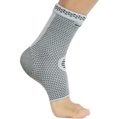 NEOtech Care Protège Cheville en fibre de bambou Chevillière sport Matériel élastique et respirant (Couleur grise, Taille XS, 1 Unité) - Publicité NEOtech Care Protège Cheville en fibre de bambou Chevillière sport Matériel élastique et respirant (Couleur grise, Taille XS, 1 Unité) - Publicité