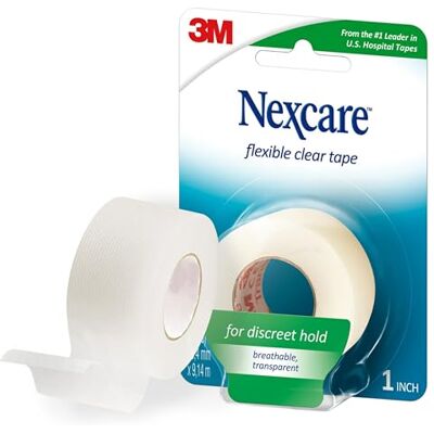 Nexcare 3M Scotch 77 Ruban de Premiers Soins Flexible Transparent : 1 in. x 30 ft. (Clair) - Publicité Nexcare 3M Scotch 77 Ruban de Premiers Soins Flexible Transparent : 1 in. x 30 ft. (Clair) - Publicité
