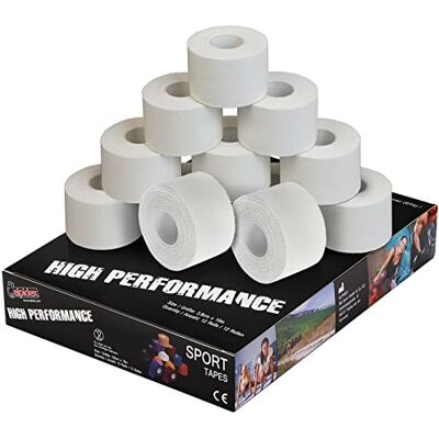 ALPIDEX Strap Sport 12 Rouleaux 3,8 cm x 10 m Football Handball Rugby Tape Sportif, Bande Adhésive, Boxe, Oxyde de Zinc, Peau, Imperméable, Respirant, Déchirable, Poignet, Cheville - Publicité ALPIDEX Strap Sport 12 Rouleaux 3,8 cm x 10 m Football Handball Rugby Tape Sportif, Bande Adhésive, Boxe, Oxyde de Zinc, Peau, Imperméable, Respirant, Déchirable, Poignet, Cheville - Publicité