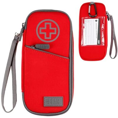 USA Gear Trousse Medicaments Isotherme Rouge Haute Visibilite pour EpiPen/Auvi-Q, Spray Nasal, Medicaments Allergies, Inhalateur Asthme, Seringues, Pack de Glace Exterieur Deperlant - Publicité USA Gear Trousse Medicaments Isotherme Rouge Haute Visibilite pour EpiPen/Auvi-Q, Spray Nasal, Medicaments Allergies, Inhalateur Asthme, Seringues, Pack de Glace Exterieur Deperlant - Publicité