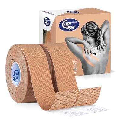 CureTape Sport Professionnel, Ruban 2,5 cm x 5 m, Beige Kinésiotape Sport (Beige, 2,5 cm) pour applications précises chez les professionnels. Publicité CureTape Sport Professionnel, Ruban 2,5 cm x 5 m, Beige Kinésiotape Sport (Beige, 2,5 cm) pour applications précises chez les professionnels. Publicité