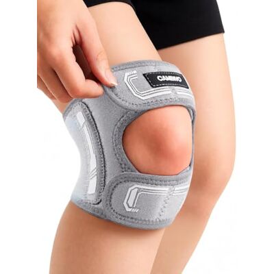 CAMBIVO Genouillère Rotulienne avec Coussinets en Gel et Stabilisateurs Latéraux Genouillère Orthopédique Réglable avec 4 Sangles, pour Arthrose du Genou, Ligaments et Douleurs Rotuliennes - Publicité CAMBIVO Genouillère Rotulienne avec Coussinets en Gel et Stabilisateurs Latéraux Genouillère Orthopédique Réglable avec 4 Sangles, pour Arthrose du Genou, Ligaments et Douleurs Rotuliennes - Publicité