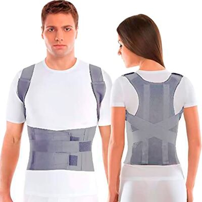 TOROS-GROUP Confort Posture Correcteur et Ceinture de maintien dorsale / 100%-Doublure en Coton Medium, Waist/Belly 81-90cm Gris - Publicité TOROS-GROUP Confort Posture Correcteur et Ceinture de maintien dorsale / 100%-Doublure en Coton Medium, Waist/Belly 81-90cm Gris - Publicité