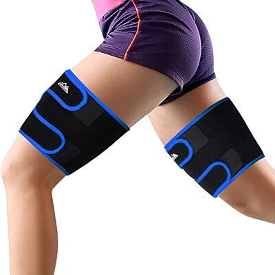 supregear Genouillère Sport, 2-Pack Manchon de Compression Respirant en Néoprène pour Les Cuisses, Ajustable et Antidérapant, pour Les Muscles de L'aine, Quadriceps et Ischio-Jambiers, Bleu - Publicité supregear Genouillère Sport, 2-Pack Manchon de Compression Respirant en Néoprène pour Les Cuisses, Ajustable et Antidérapant, pour Les Muscles de L'aine, Quadriceps et Ischio-Jambiers, Bleu - Publicité