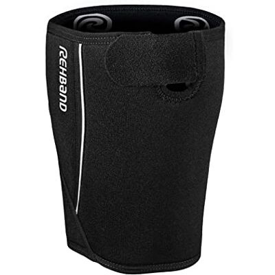 Rehband QD Bandage pour la cuisse, 1 pièce, compression de la cuisse 5mm néoprène, soutien de la cuisse, Couleur:Noir, Taille:M - Publicité Rehband QD Bandage pour la cuisse, 1 pièce, compression de la cuisse 5mm néoprène, soutien de la cuisse, Couleur:Noir, Taille:M - Publicité