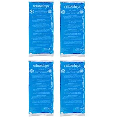 Relaxdays Compresses lot de 8 chaud/froid 12x29 cm bleu Premiers secours, compresses réfrigérantes réutilisables à base de gel - Publicité Relaxdays Compresses lot de 8 chaud/froid 12x29 cm bleu Premiers secours, compresses réfrigérantes réutilisables à base de gel - Publicité