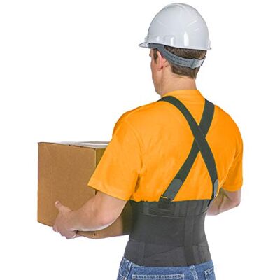 BraceAbility Renfort de dos pour travaux industriels Bretelles amovibles pour une sécurité de levage élevée Ceinture de protection contre la douleur au bas du dos (2XL) - Publicité BraceAbility Renfort de dos pour travaux industriels Bretelles amovibles pour une sécurité de levage élevée Ceinture de protection contre la douleur au bas du dos (2XL) - Publicité