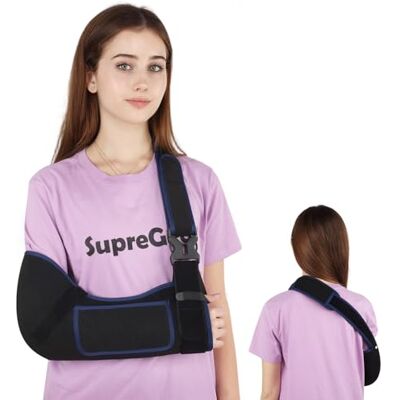 supregear Écharpe de Bras – Immobilisateur d’Épaule Confortable et Respirant pour Femmes et Hommes, Blessures à l’Épaule, Fracture, Luxation ou Entorse, Bras Gauche ou Droit, Noir + Bleu Foncé, S - Publicité supregear Écharpe de Bras – Immobilisateur d’Épaule Confortable et Respirant pour Femmes et Hommes, Blessures à l’Épaule, Fracture, Luxation ou Entorse, Bras Gauche ou Droit, Noir + Bleu Foncé, S - Publicité