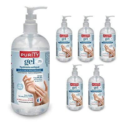 Purity 5 Flacons de 500ml Gel Hydroalcoolique 703 - Publicité Purity 5 Flacons de 500ml Gel Hydroalcoolique 703 - Publicité