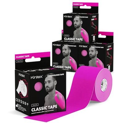 Kintex Bande Kinésiologie Tape Classic, 5 cm x 5 m, Bande de Kinésiologie Hypoallergénique et Résistante à l’Eau, Bande Physiothérapeutique, Bande Médicale, Sport et Physiothérapie, Lot de 4 - Publicité Kintex Bande Kinésiologie Tape Classic, 5 cm x 5 m, Bande de Kinésiologie Hypoallergénique et Résistante à l’Eau, Bande Physiothérapeutique, Bande Médicale, Sport et Physiothérapie, Lot de 4 - Publicité