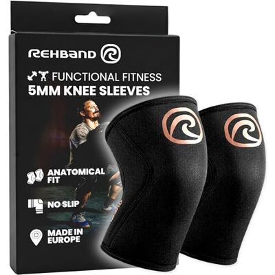 Rehband Genouillère 5 mm Néoprène pour CrossFit et Weightlifting, Knee Sleeve Compression Functional Fitness, Support Genou Musculation et Haltérophilie, Couleur:Cuivre/Noir 1 Paire, Taille:XXL - Publicité Rehband Genouillère 5 mm Néoprène pour CrossFit et Weightlifting, Knee Sleeve Compression Functional Fitness, Support Genou Musculation et Haltérophilie, Couleur:Cuivre/Noir 1 Paire, Taille:XXL - Publicité