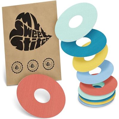 MySweetStitch 10 x Freestyle Libre 3 pansement Rond, Ringpatch Ø 60 mm, intérieur Ø 20 mm, protection capteur, imperméable, respirant, doux pour la peau, Fabriqué en Allemagne, Pastel - Publicité MySweetStitch 10 x Freestyle Libre 3 pansement Rond, Ringpatch Ø 60 mm, intérieur Ø 20 mm, protection capteur, imperméable, respirant, doux pour la peau, Fabriqué en Allemagne, Pastel - Publicité