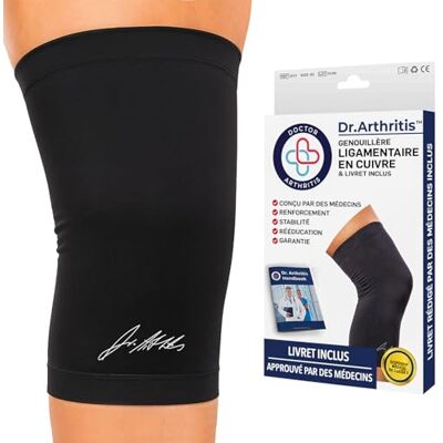 Dr. Arthritis Genouillère Sport Infusée de Cuivre Conçue par des Médecins, Genouillere Arthrose Genou, Genouillère Ligamentaire pour Tendinite, Blessures, Soutien du Genou, Sport, Course à Pied (Noir, Taille S) - Publicité Dr. Arthritis Genouillère Sport Infusée de Cuivre Conçue par des Médecins, Genouillere Arthrose Genou, Genouillère Ligamentaire pour Tendinite, Blessures, Soutien du Genou, Sport, Course à Pied (Noir, Taille S) - Publicité