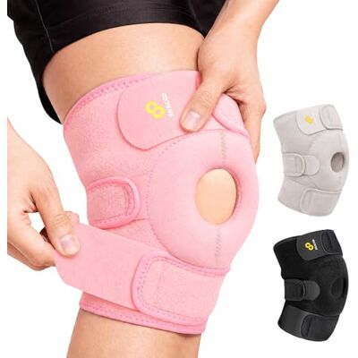Bracoo KS10 Genouillère Rotulienne et Ligamentaire, Attelle Genou Sport, Arthrose, Orthèse Médicale Ajustable en Néoprène avec Anneau Stabilisateur, Pour Jambe Gauche ou Droite (Rose) - Publicité Bracoo KS10 Genouillère Rotulienne et Ligamentaire, Attelle Genou Sport, Arthrose, Orthèse Médicale Ajustable en Néoprène avec Anneau Stabilisateur, Pour Jambe Gauche ou Droite (Rose) - Publicité