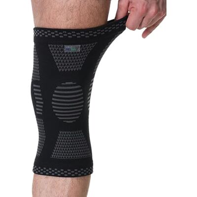 NEOtech Care Genouillère protège-genou en fibre de bambou Élastique, respirante (Couleur noire, Taille S, 1 Unité) - Publicité NEOtech Care Genouillère protège-genou en fibre de bambou Élastique, respirante (Couleur noire, Taille S, 1 Unité) - Publicité