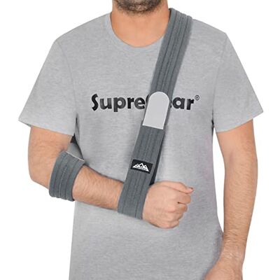 supregear Écharpe d'Épaule Réglable, Support Bras Léger et Confortable, Respirante, Maintien Médical pour Bras/Main/Coude Blessé, Sangle 180 cm, Gris Foncé - Publicité supregear Écharpe d'Épaule Réglable, Support Bras Léger et Confortable, Respirante, Maintien Médical pour Bras/Main/Coude Blessé, Sangle 180 cm, Gris Foncé - Publicité