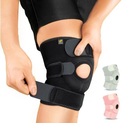 Bracoo KS10 Genouillère Rotulienne et Ligamentaire Réglable, Attelle Genou Sport pour Arthrose, Soutien et Stabilisation en Néoprène avec Anneau Stabilisateur, Pour Gauche ou Droite - Publicité Bracoo KS10 Genouillère Rotulienne et Ligamentaire Réglable, Attelle Genou Sport pour Arthrose, Soutien et Stabilisation en Néoprène avec Anneau Stabilisateur, Pour Gauche ou Droite - Publicité