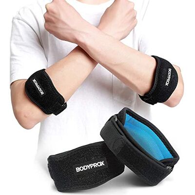 Bodyprox Lot de 2 coudières pour soulager la douleur du coude tennis et du golfeur - Publicité Bodyprox Lot de 2 coudières pour soulager la douleur du coude tennis et du golfeur - Publicité
