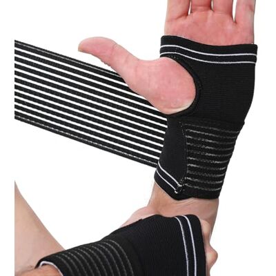 NEOtech Care Protège-poignet et soutien paume Compression AJUSTABLE Support main droite ou gauche Ultra léger, élastique et respirant (Noir, Taille M, 1 Paire) - Publicité NEOtech Care Protège-poignet et soutien paume Compression AJUSTABLE Support main droite ou gauche Ultra léger, élastique et respirant (Noir, Taille M, 1 Paire) - Publicité