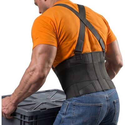BraceAbility Industrial Work Back Brace with Straps for Movers, Warehouse & Construction-M by - Publicité BraceAbility Industrial Work Back Brace with Straps for Movers, Warehouse & Construction-M by - Publicité