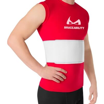 BraceAbility Ceinture de reliure à côtes Enveloppe de protection de cage thoracique pour hommes pour le soutien des côtes douloureuses ou meurtries, (homme convient à la poitrine 34-60) - Publicité BraceAbility Ceinture de reliure à côtes Enveloppe de protection de cage thoracique pour hommes pour le soutien des côtes douloureuses ou meurtries, (homme convient à la poitrine 34-60) - Publicité