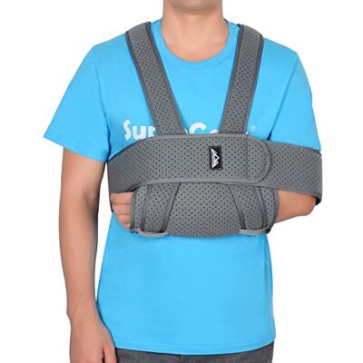 supregear Écharpe de Bras Immobilisateur d'épaule, Réglable Confortable Élingue d'immobilisation pour Bras/Main/Coude, Echarpe de Soutien pour Bras Droit et Bras Gauche Gris - Publicité supregear Écharpe de Bras Immobilisateur d'épaule, Réglable Confortable Élingue d'immobilisation pour Bras/Main/Coude, Echarpe de Soutien pour Bras Droit et Bras Gauche Gris - Publicité