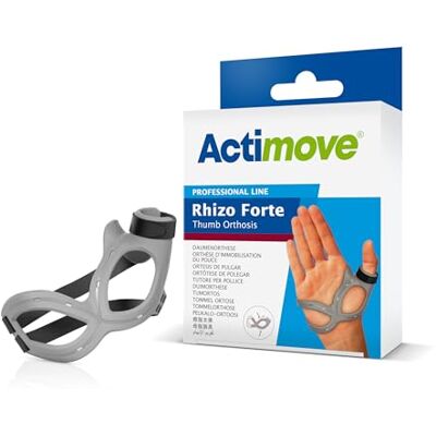 Actimove Rhizo Forte Orthèse d'Immobilisation du Pouce pour la Rhizarthrose, le Pouce du Skieur, la Polyarthrite Rhumatoïde, les Entorses Main Gauche Gris, Taille M - Publicité Actimove Rhizo Forte Orthèse d'Immobilisation du Pouce pour la Rhizarthrose, le Pouce du Skieur, la Polyarthrite Rhumatoïde, les Entorses Main Gauche Gris, Taille M - Publicité