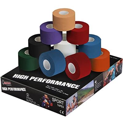 ALPIDEX - 12 x Sports Tape - Multicolore - Sports Tape - Publicité ALPIDEX - 12 x Sports Tape - Multicolore - Sports Tape - Publicité