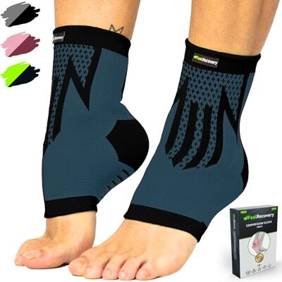 Feel Recovery 2 Pack Chevillères Homme & Femme Manchon de Compression Cheville pour Running, Football, Basket & Sports Chevillière Entorses, Fasciite Plantaire, Tendinite d'Achille Respirant & Antidérapant - Publicité Feel Recovery 2 Pack Chevillères Homme & Femme Manchon de Compression Cheville pour Running, Football, Basket & Sports Chevillière Entorses, Fasciite Plantaire, Tendinite d'Achille Respirant & Antidérapant - Publicité